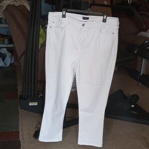 Euc NYDJ skinny white denim jeans size 16